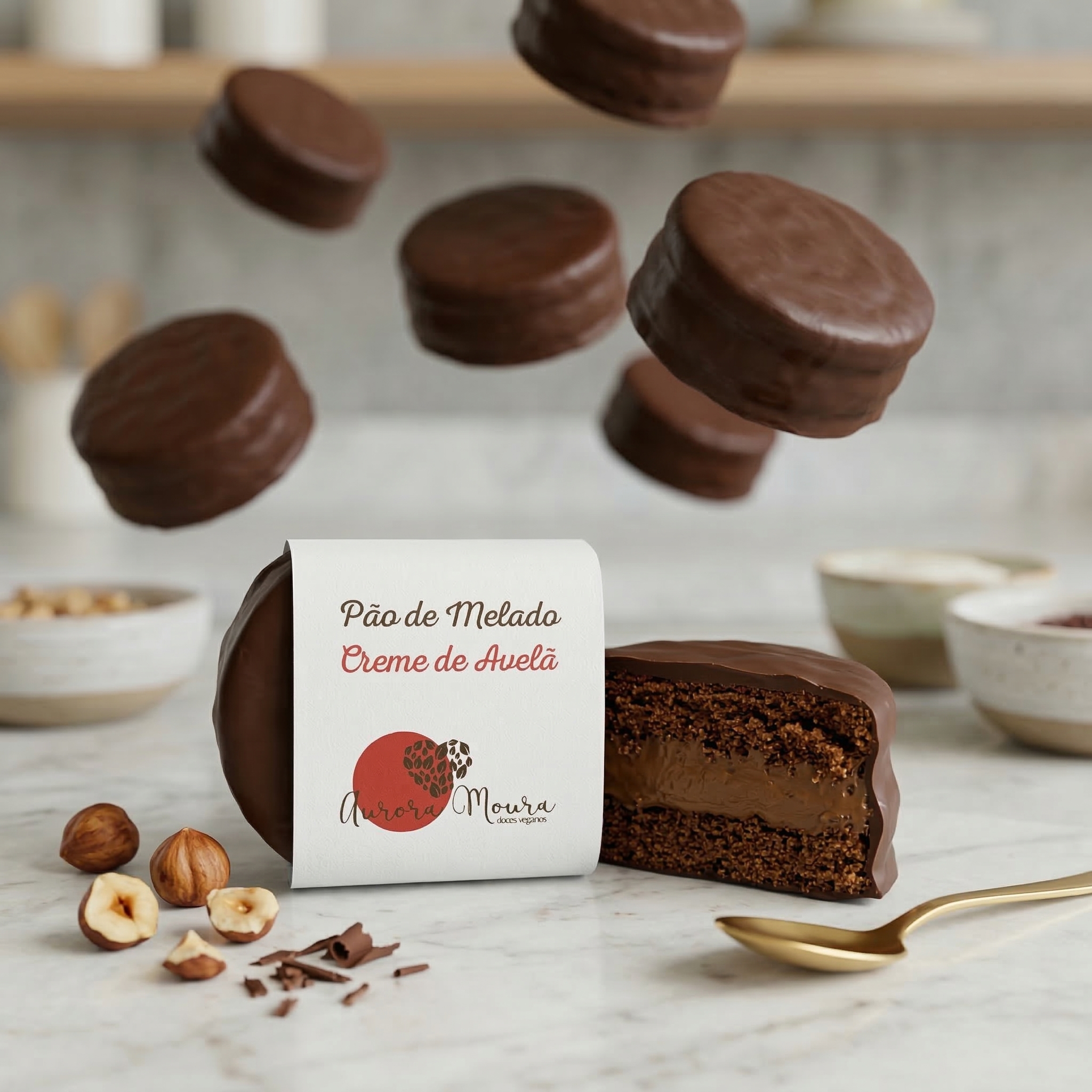 Pão de Melado de Creme de Avelã - Aurora Moura